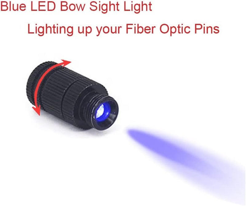 SOPOGER Archery Bow Sight Light - Compound 3/8-32 Led Battery Fiber Optic Bow Sight Light Thread Universal Fit - Image 3
